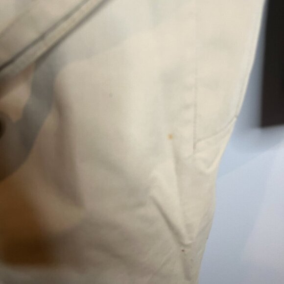 Vintage khaki tan zip out fur lining trench coat - Picture 4 of 7